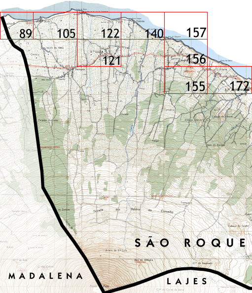 Mapa do Concelho de S&atilde;o Roque
